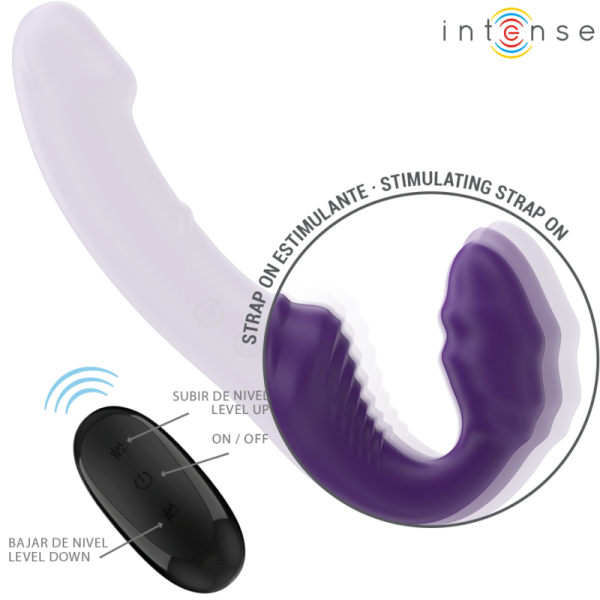 INTENSE - JILL VIBRADOR DUPLO 20 CM ROXO CONTROLE REMOTO - Image 3