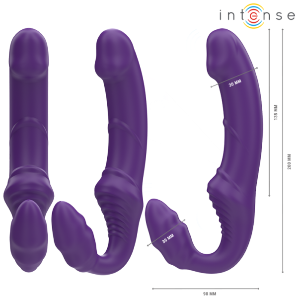 INTENSE - JILL VIBRADOR DUPLO 20 CM ROXO CONTROLE REMOTO - Image 2