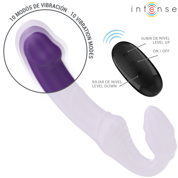 INTENSE - JILL VIBRADOR DUPLO 20 CM ROXO CONTROLE REMOTO - Image 4