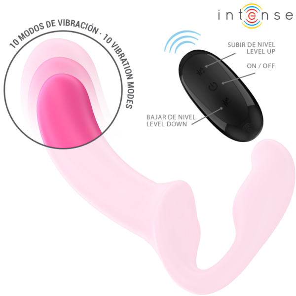 INTENSE - AMY DOUBLE VIBRATOR 20 CM ROSA CONTROLE REMOTO - Image 3