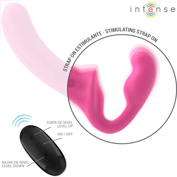 INTENSE - AMY DOUBLE VIBRATOR 20 CM ROSA CONTROLE REMOTO - Image 2