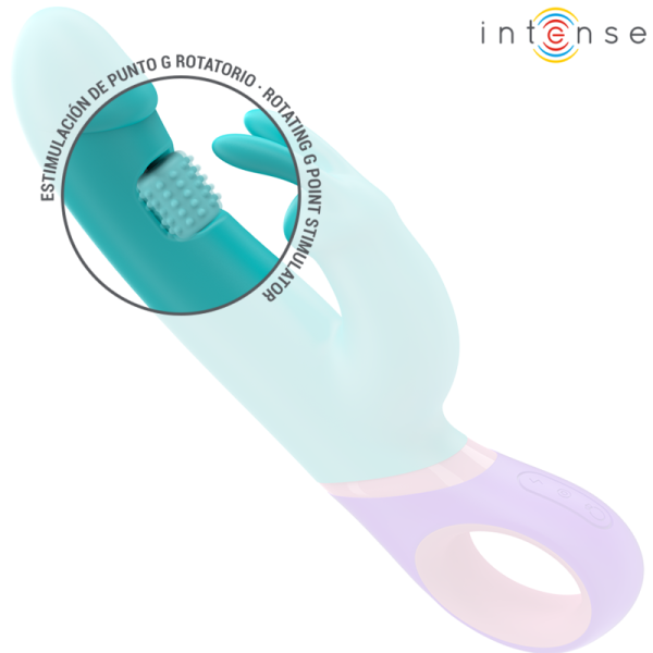 INTENSE - MONICA RABBIT VIBRADOR COM ESTIMULADOR G-SPOT ROTATIVO AZUL - Image 4