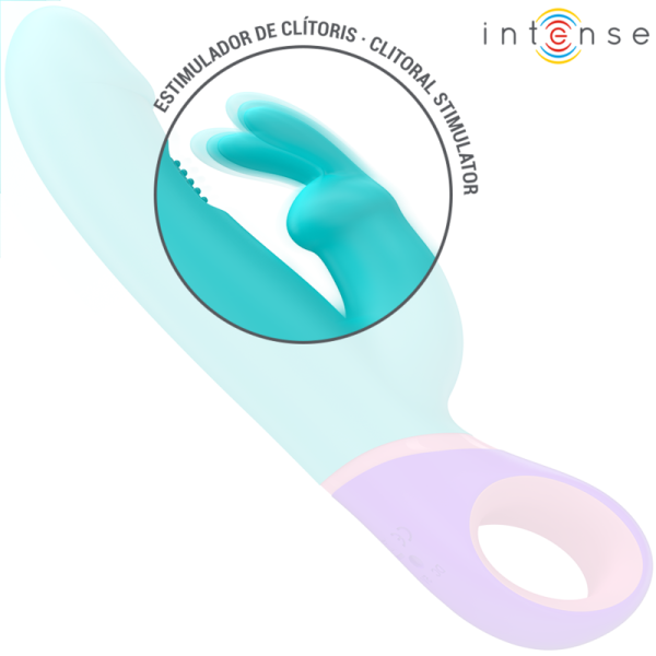 INTENSE - MONICA RABBIT VIBRADOR COM ESTIMULADOR G-SPOT ROTATIVO AZUL - Image 3
