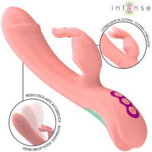 INTENSE - RACHEL RABBIT VIBRADOR 5 VIBRAÃÃES ROSA