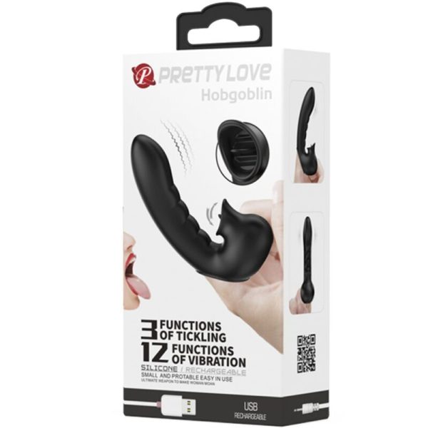 PRETTY LOVE - HOBGOBLIN VIBRATING FINGER CASE 12 VIBRAÃÃES + ESTIMULADOR DE CLITÃRIS PRETO - Image 8