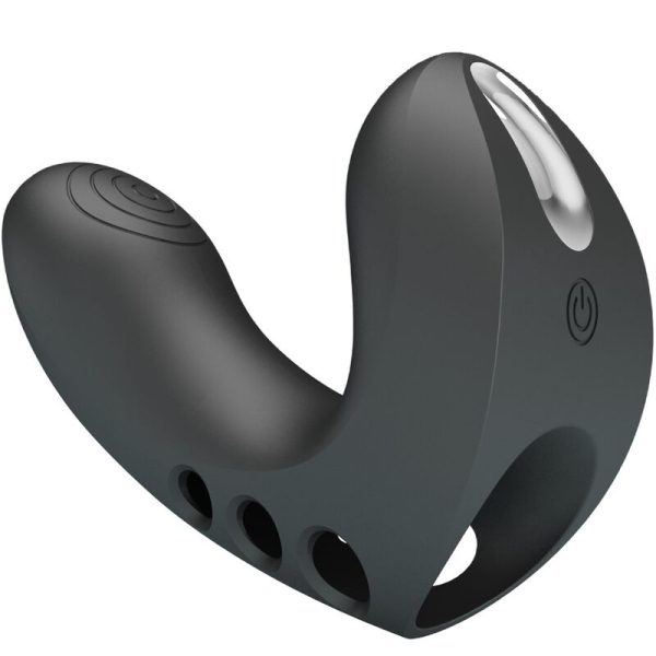 PRETTY LOVE - VIBRADOR DE DEDO CAMELIA 7 VIBRAÃÃES PRETO - Image 2