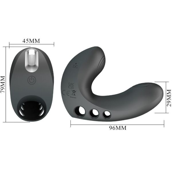 PRETTY LOVE - VIBRADOR DE DEDO CAMELIA 7 VIBRAÃÃES PRETO - Image 6