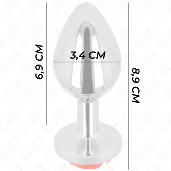 KINK - PLUG ANAL ROSA VERMELHO TAMANHO M - Image 4