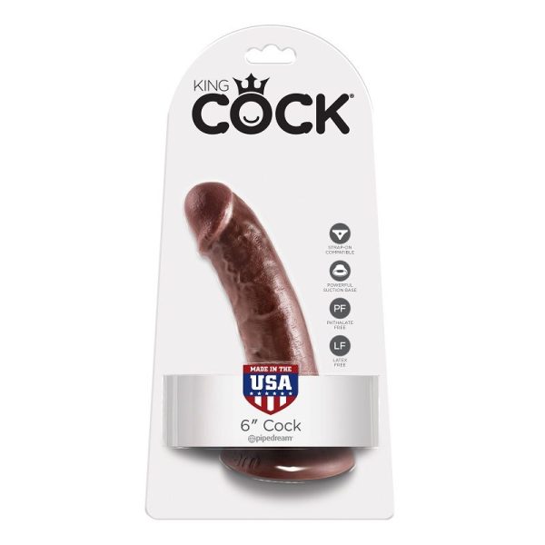KING COCK 6" PÃNIS MARROM 15,2 CM - Image 2