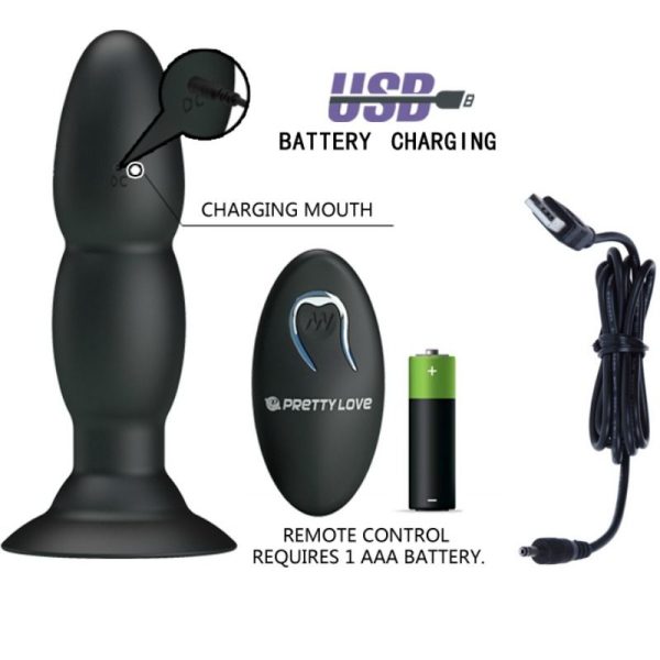 PRETTY LOVE PLUG VIBRADOR Y ROTACIÓN POR CONTROL REMOTO - Image 5