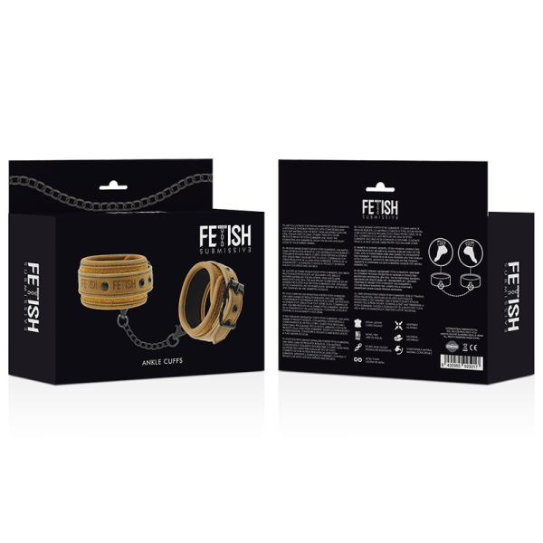 FETISH SUBMISSIVE ORIGEN - PUNHOS DE TORNOZELO DE COURO VEGANO COM FORRO DE NEOPRENE - Image 7
