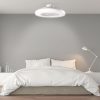 Fã de Teto 40W 2000Lm Iluminação LED Cct Variável Controle Controlo Remoto 50.000H - Branco[Ho-Ledfan-08-W]