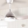 Fã De Teto 48W 4.800Lm Iluminação Led 5 Velocidades Controle Controlo Remoto 50.000H Rotação reversimvel (verão/inverno)
