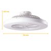 Fã de Teto 40W 2000Lm Iluminação LED Cct Variável Controle Controlo Remoto 50.000H - Branco[Ho-Ledfan-08-W] - Image 2