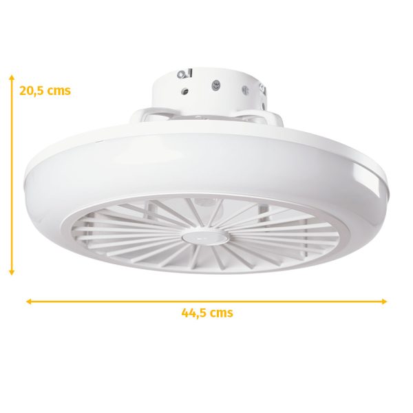 Fã de Teto 36W 1800Lm Iluminação LED Cct Variável Controle Controlo Remoto 50.000H - Branco[Ho-Ledfan-13-W] - Image 2