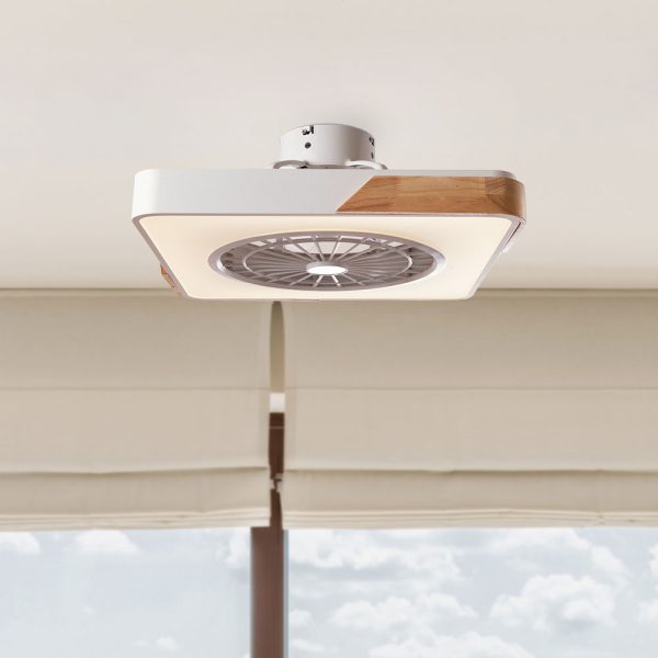 Ventilador de teto 36W 1800Lm Variável CCT LED Iluminação Controle Remoto 50.000H - Branco [HO-LEDFAN-29-W]