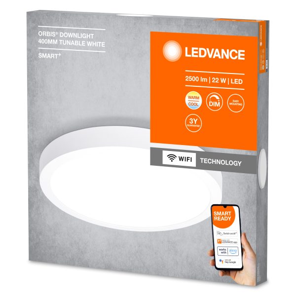 Ledvance Plafon LED "Smart" 22W 1800Lm 3000…6500K 110º IP20 Regulável - Image 2