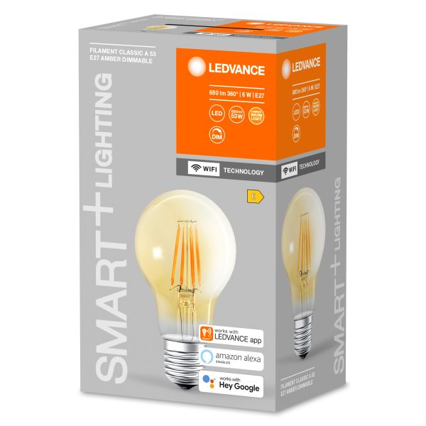 Lâmpada LED Ledvance "SMART" E27 6W 680Lm 2400K 300º IP20 Regulável - Image 2