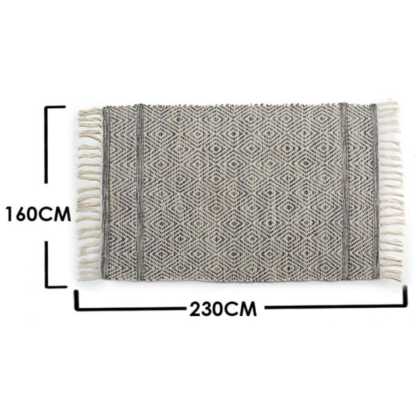 Alfombra zig-zag algodón 230x160