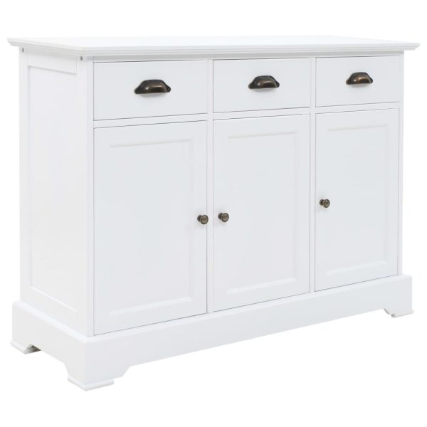 Aparador com 3 portas em MDF e madeira de pinho 105x35x77,5 cm