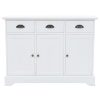 Aparador com 3 portas em MDF e madeira de pinho 105x35x77,5 cm - Image 2