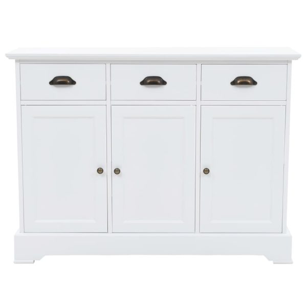 Aparador com 3 portas em MDF e madeira de pinho 105x35x77,5 cm - Image 2
