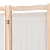 Divisória de quarto com 5 painéis 200x170x4 cm tecido creme - Image 3