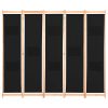 Divisória de quarto com 5 painéis 200x170x4 cm tecido preto - Image 2