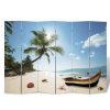 Biombo dobrável com estampa de praia 217x170 cm - Image 3