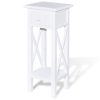 Mesa lateral com gaveta branco - Image 2