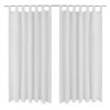 Cortinas de cetim com presilhas, 2 pcs 140 x 175 cm branco