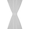 Cortinas de cetim com presilhas, 2 pcs 140 x 175 cm branco - Image 3
