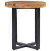 Mesa de centro 40x45 cm madeira de teca maciça e poliresina - Image 2