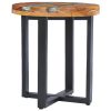 Mesa de centro 40x45 cm madeira de teca maciça e poliresina - Image 3