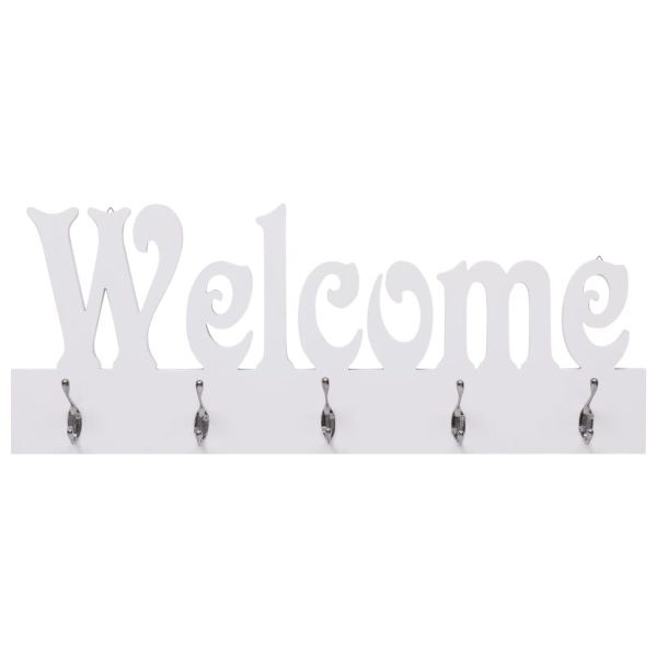 Cabide de parede WELCOME 74x29,5 cm branco - Image 2