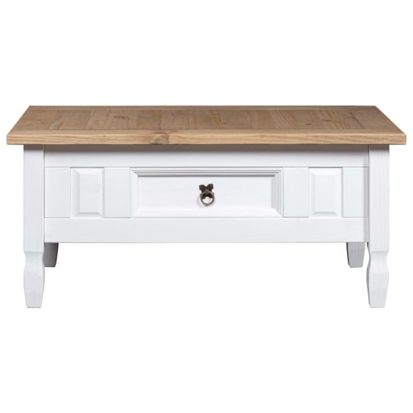 Mesa de centro Corona pinho mexicano 100x60x45 cm branco - Image 2