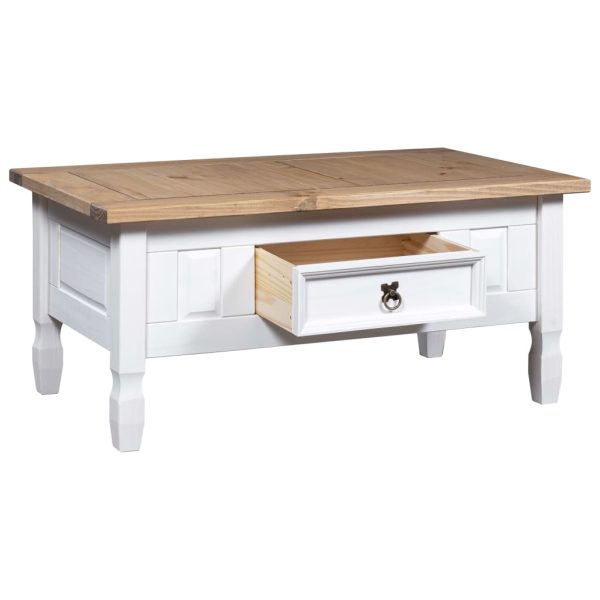 Mesa de centro Corona pinho mexicano 100x60x45 cm branco - Image 3