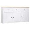 Aparador 135x40x80 cm pinho maciço panama branco