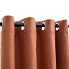 Cortinas blackout c/ argolas em metal 2 pcs 140x245 cm ferrugem - Image 3