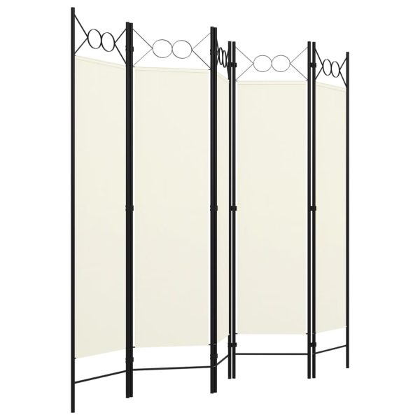 Divisória de quarto com 5 painéis 200x180 cm branco nata - Image 3