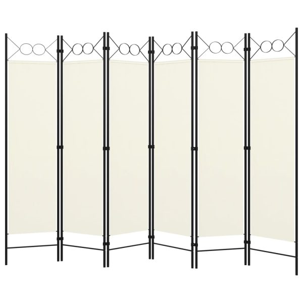 Divisória de quarto com 6 painéis 240x180 cm branco nata - Image 2