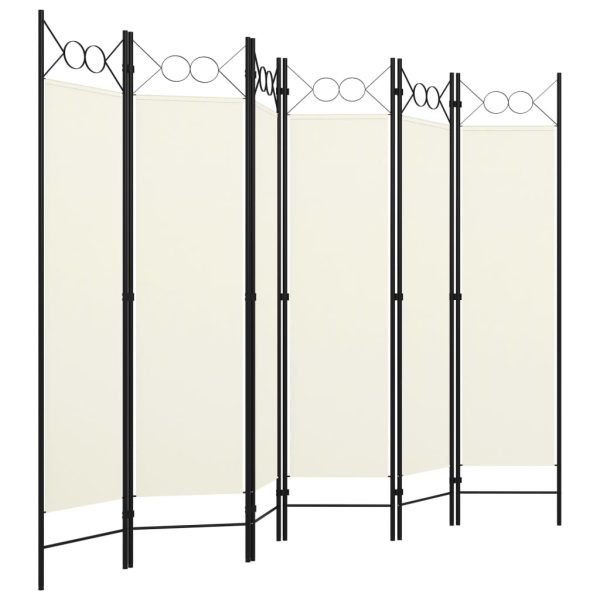 Divisória de quarto com 6 painéis 240x180 cm branco nata - Image 3