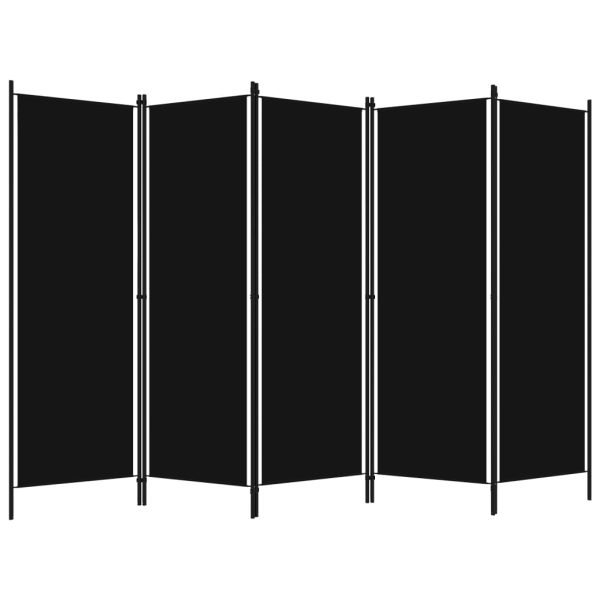 Divisão de quarto com 5 painéis 250x180 cm preto - Image 2