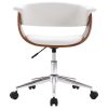 Cadeiras de jantar giratórias 2 pcs couro artificial branco - Image 3