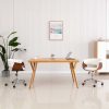 Cadeiras de jantar giratórias 2 pcs couro artificial branco