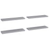 Prateleiras parede suspensas 4 pcs 90x23,5x3,8cm MDF cinzento - Image 2