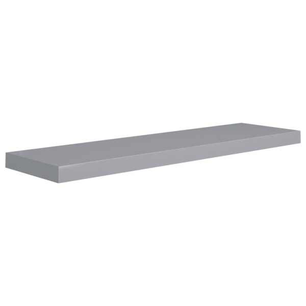 Prateleiras parede suspensas 4 pcs 90x23,5x3,8cm MDF cinzento - Image 3