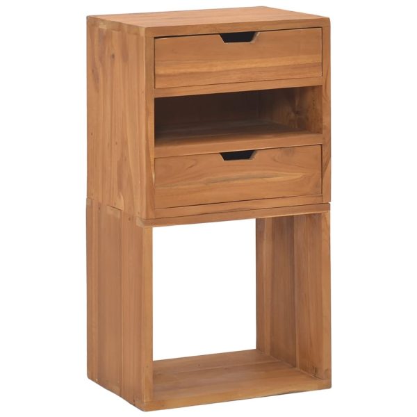 Mesa de cabeceira 40x30x76 cm madeira de teca maciça