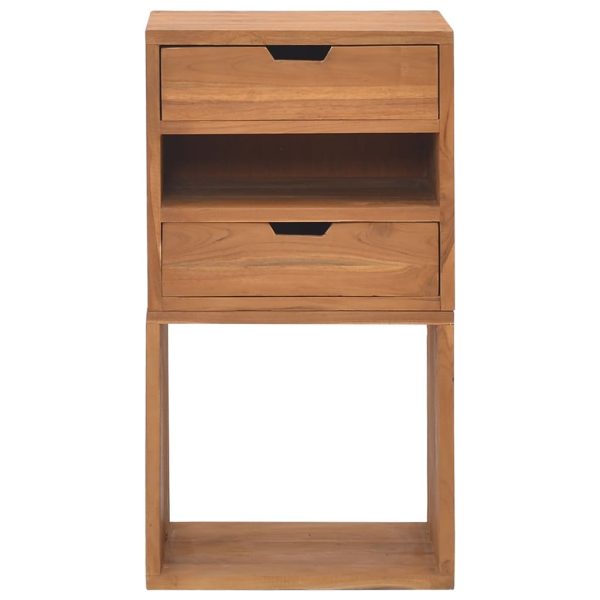 Mesa de cabeceira 40x30x76 cm madeira de teca maciça - Image 3