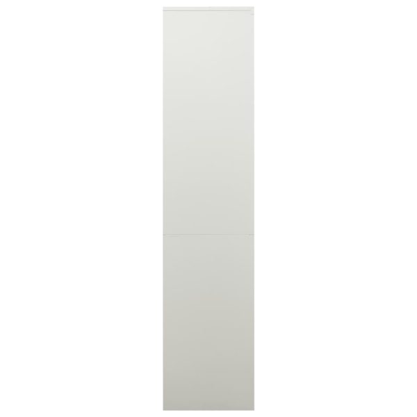 Armário de escritório 90x40x180 cm aço cinzento-claro - Image 3